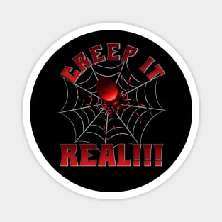 Creep It Real, Spider, Spider web, Spiderweb, Halloween Gift Idea, Scary, Haunted, Horror, Spooky, Scream, October, Magnet